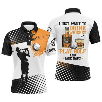 Personalisierte Polo-Shirts für Herren – Whiskey & Golf Stil L0226