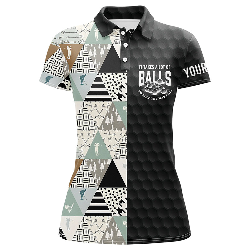 Stylisches Damen Golf Polo mit geometrischem Muster - Perfektes individuelles Geschenk für Golferinnen L1049