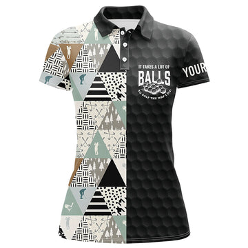 Stylisches Damen Golf Polo mit geometrischem Muster - Perfektes individuelles Geschenk für Golferinnen L1049