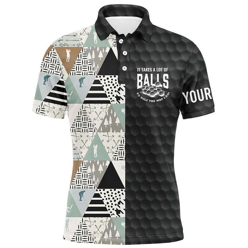 Geometrisches Muster Herren Golf Polo - Individuelle Golfgeschenke für Ihn L1049