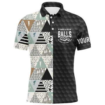 Geometrisches Muster Herren Golf Polo - Individuelle Golfgeschenke für Ihn L1049
