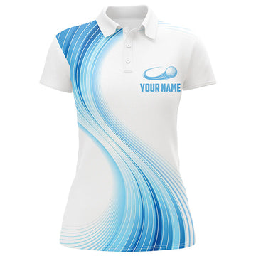 Personalisierte Damen Golf Poloshirts in Marineblau und Weiß – Das perfekte Golfgeschenk für sie L1317