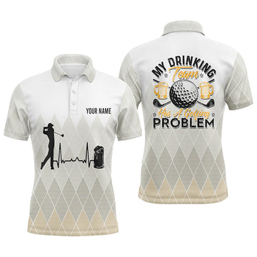 Personalisierte Herren Argyle Golf Polo Hemd – Perfektes Geschenk für Golfer und Bierliebhaber L0121