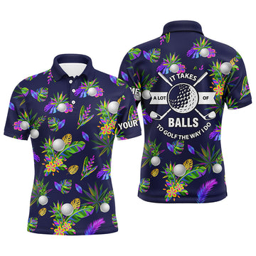Individuelles Herren-Tropen-Golfpolo – Golfen erfordert Mut! L0240