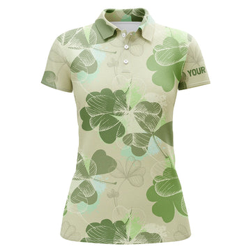 Vintage 3D Kleeblatt Golfshirt zum St. Patrick's Day | Individuelles Damen Golf Poloshirt | Perfekte Golfgeschenke L1264