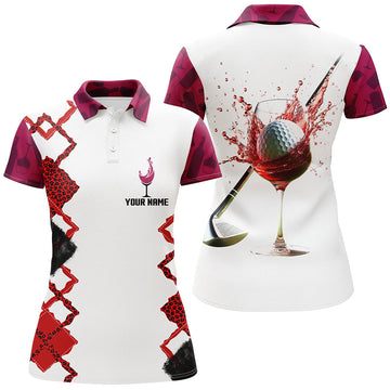 Personalisierte Polo-Bluse für Damen im Leopardenmuster - Perfektes Golfgeschenk für Sie L1311