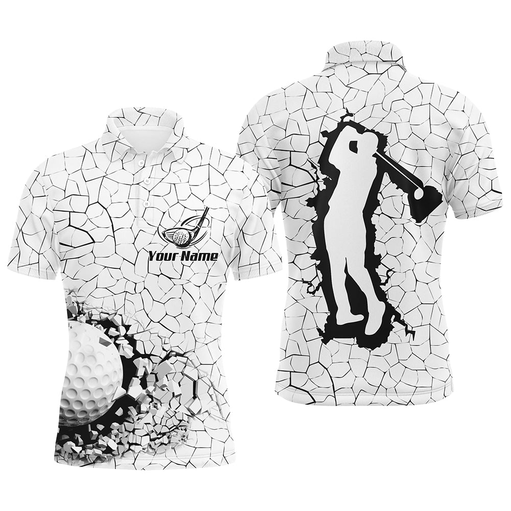 Herren Golf-Polo-Shirt in Schwarz und Weiß L0176