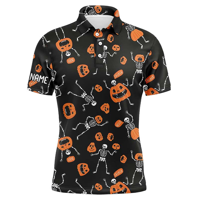 Gruselige Skelett-Halloween-Golfshirts für Herren - Perfekte Halloween-Geschenke für Golf-Fans L0297