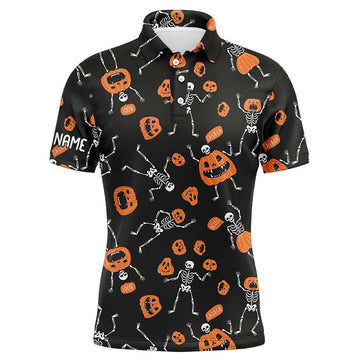 Gruselige Skelett-Halloween-Golfshirts für Herren - Perfekte Halloween-Geschenke für Golf-Fans L0297