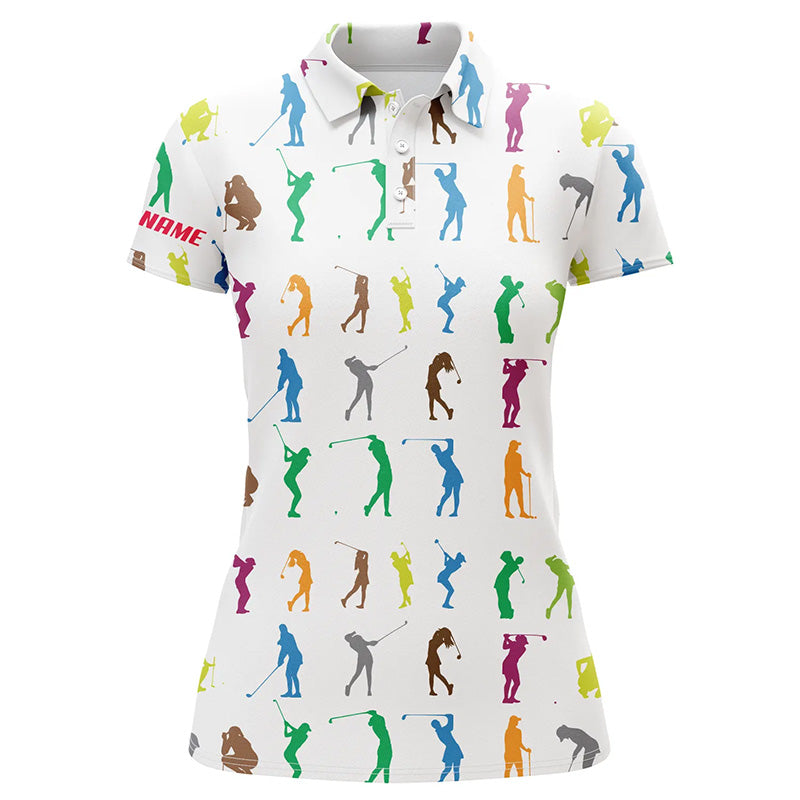 Stylische Golf-Polo-Shirts für Damen mit personalisiertem Namen | Perfekte Golfgeschenke für Frauen L1328