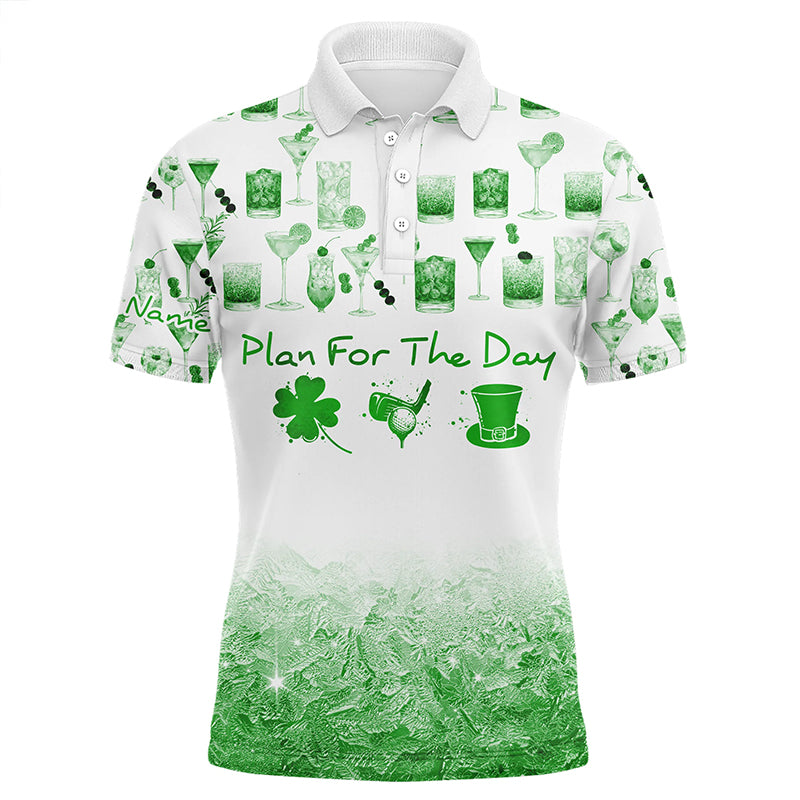 Witziges Golf-Polo-Shirt für Herren in Grün – Ideal für den St. Patrick's Day L1399
