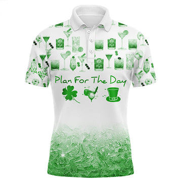 Witziges Golf-Polo-Shirt für Herren in Grün – Ideal für den St. Patrick's Day L1399