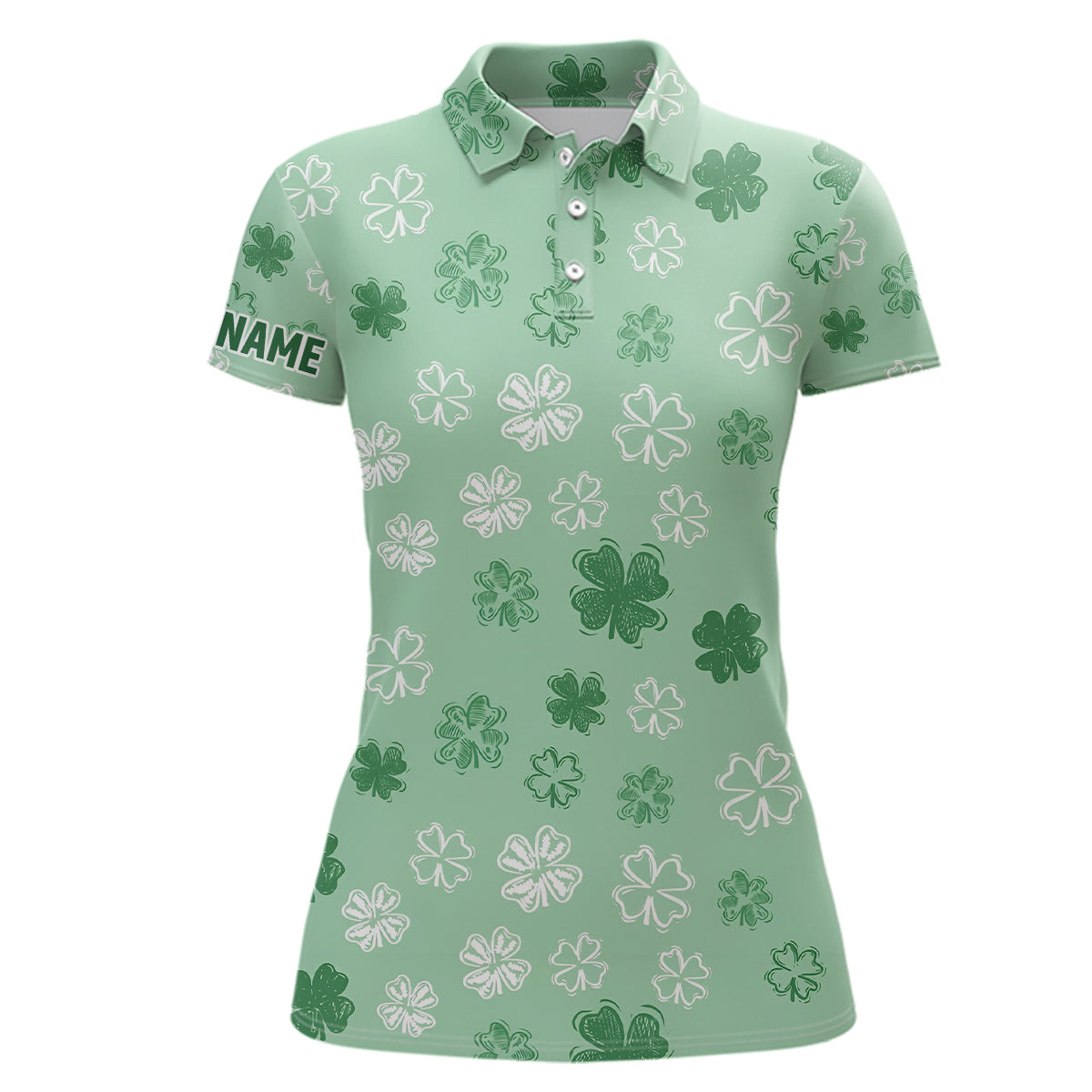 Frauen Golf Polo-Shirt mit grünem Klee - Individuelles Golfshirt für Damen - Perfektes Geschenk zum St. Patrick's Day L125
