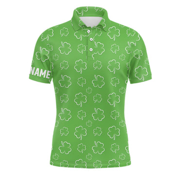 Herren Polo-Shirt in Grün mit Kleeblatt – Perfektes Golf-Shirt für den St. Patrick's Day – Ideales Geschenk für Golfer L1257