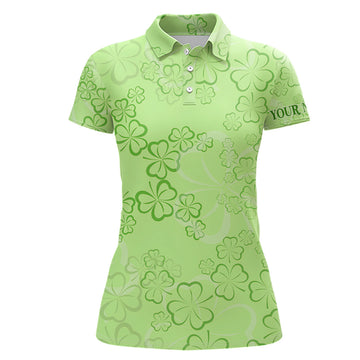 Frauen Golf Polo-Shirt mit Kleeblättern - Individuelle Golfshirts für Damen - Perfekte Golfgeschenke L1260