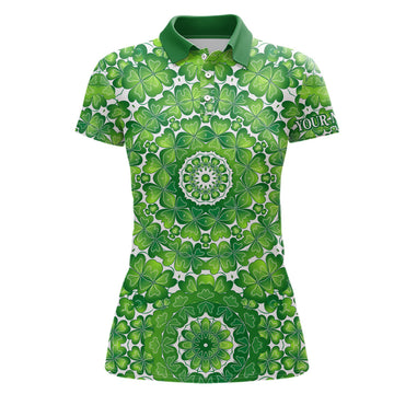 Elegante Grüner Kleeblatt Golf-Polo-Shirts für Damen - Individuelle Golfbekleidung - Perfekte Geschenke für Golferinnen L1263