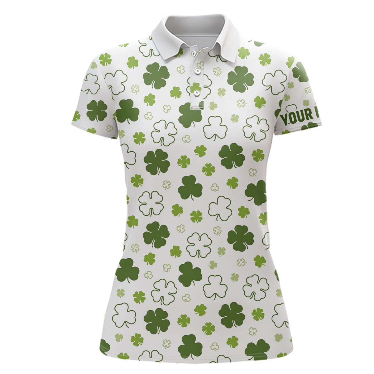 Elegante Golf-Polo-Shirts für Damen – Grünes Kleeblatt für den St. Patrick's Day | Perfekte Golfgeschenke L1267