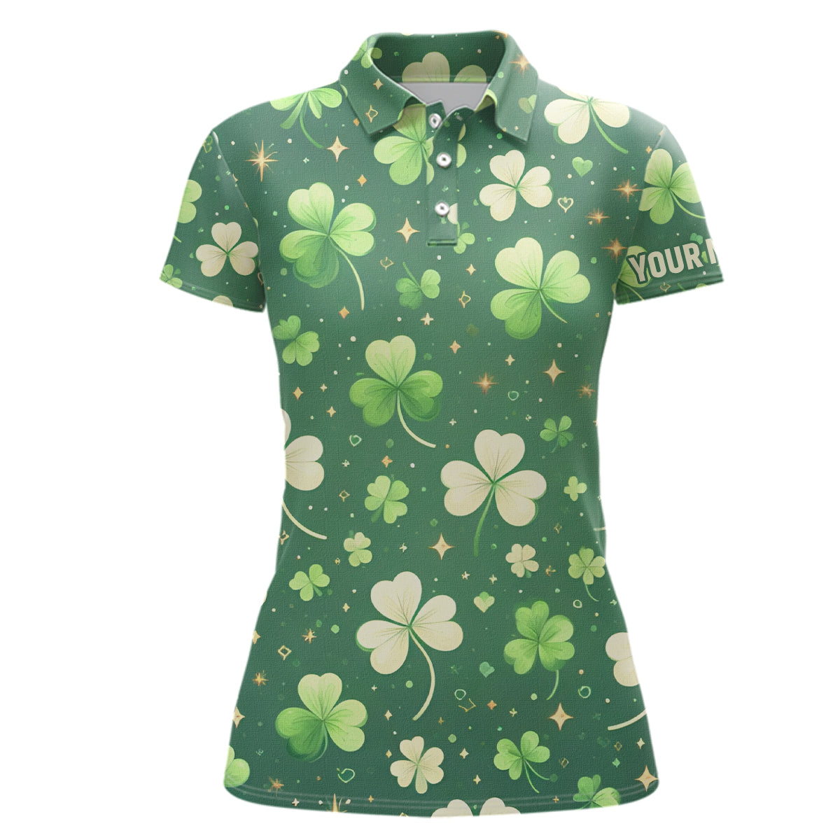 Modische Golf-Polo-Shirts für Damen zum St. Patrick's Day | Individuell Gestaltbare Golf-Oberteile | Perfekte Personalisierte Golf-Geschenke L1314