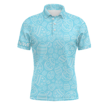 Herren Golf Polo Shirt mit bunten Ostereiern – Lustiges, personalisierbares Design für den perfekten Ostertag – Tolle Geschenkidee für Golfer L1337