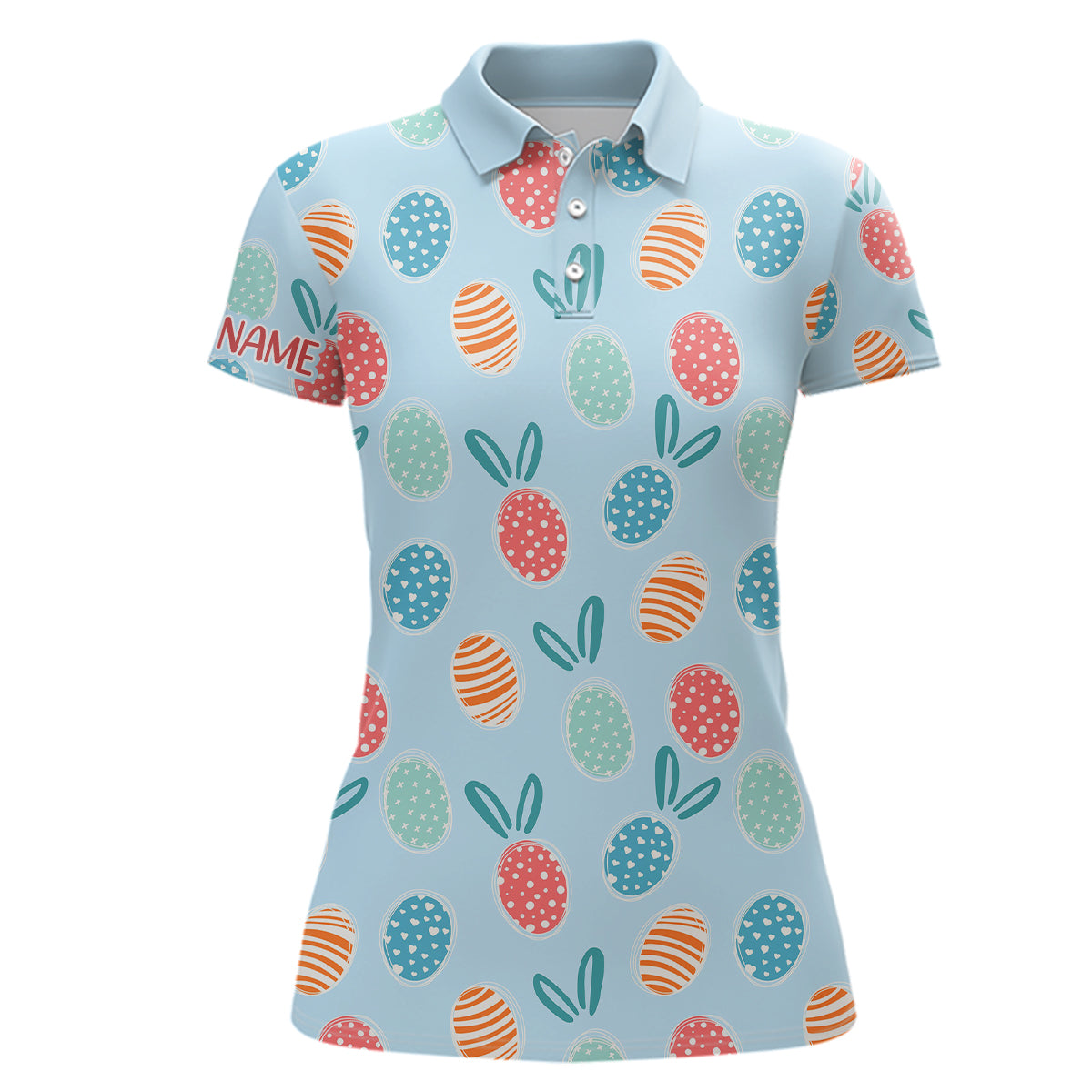 Lebendige Ostereier Damen Golf Polo-Shirt | Individuelles Oster Golf Oberteil für Frauen | Golf Geschenke | Lustiges Design L1338
