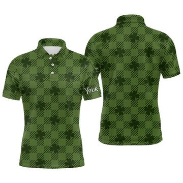 Stylisches Karomuster Poloshirt für Herren zum St. Patrick's Day - Individuell Gestaltbares Golfshirt L1262