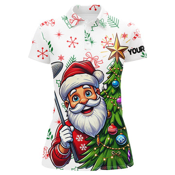 Lustige Weihnachtsmuster Damen Golf Poloshirts – Individuelle Golfgeschenke für Weihnachten T3058
