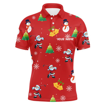 Lustiges Weihnachtsmuster Polo-Shirt für Männer – Individuelle Golf-Polos für Frauen, die besten Golfgeschenke T3068