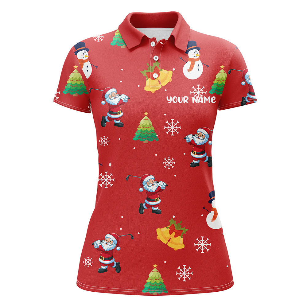 Lustiges Weihnachtsmuster Polo-Shirt für Damen – Individuelle Golfoberteile als perfekte Geschenke für Golferinnen T3068